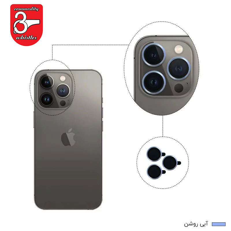 محافظ لنز دوربین مدل رینگی مناسب برای گوشی موبایل اپل iPhone 13 Pro/iPhone 13 Pro Max